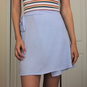 Blue Brandy Melville wrap skirt